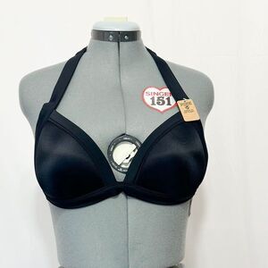 Pink Victoria's Secret Sz XXL Black Push Up Bra Swim Top